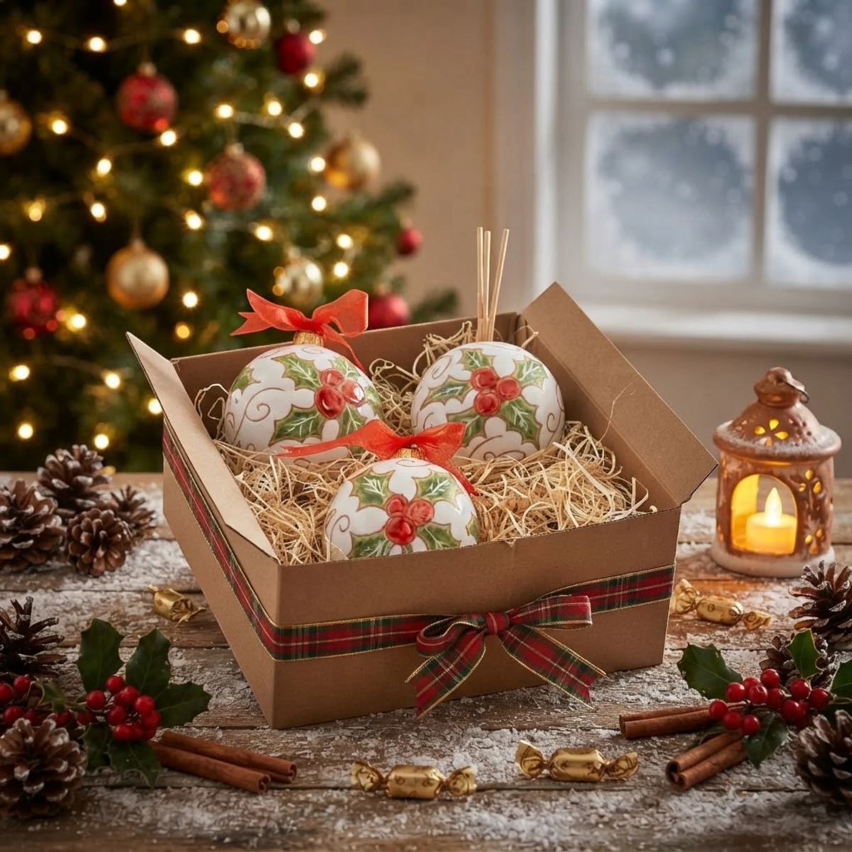 Set regalo Natale 2026 in ceramica artigianale – Agrifoglio