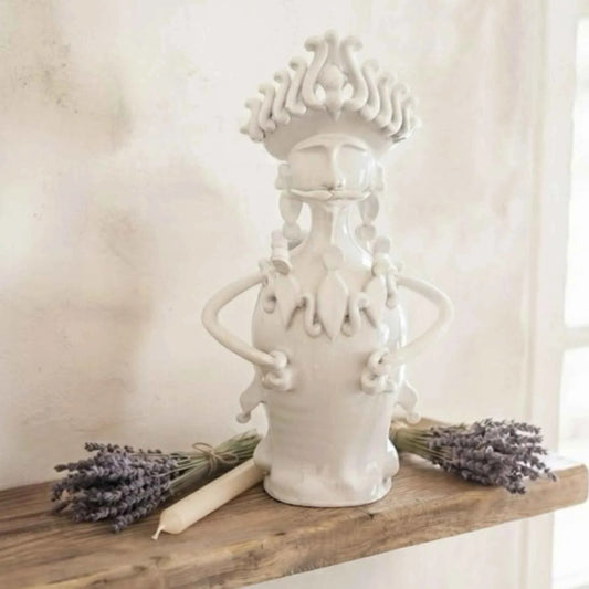 Portacandela Ceramica Artigianale Pugliese - Pupa di Grottaglie