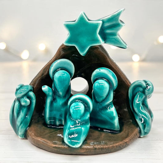 Piccolo Presepe in ceramica artigianale fatto a mano