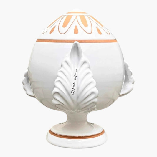 Pumo 18 cm — Foglie di Acanto | Maiolica Graffita Artigianale Puglia