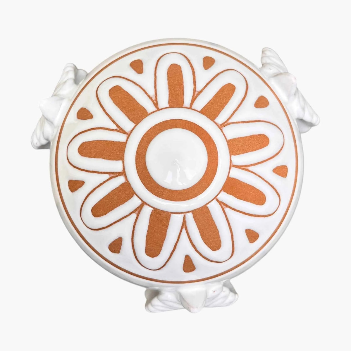 Pumo 18 cm — Foglie di Acanto | Maiolica Graffita Artigianale Puglia