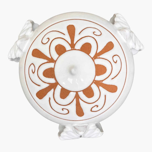 Pumo 15 cm — Foglie di Acanto | Maiolica Incisa Artigianale Puglia