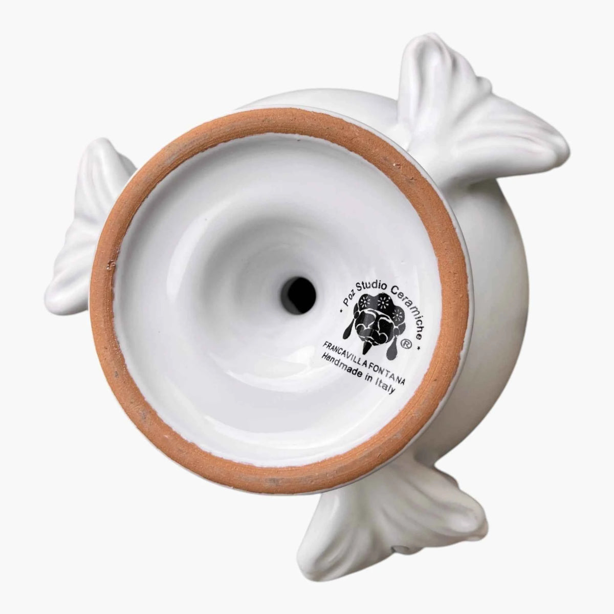 Pumo 15 cm — Foglie di Acanto | Maiolica Incisa Artigianale Puglia
