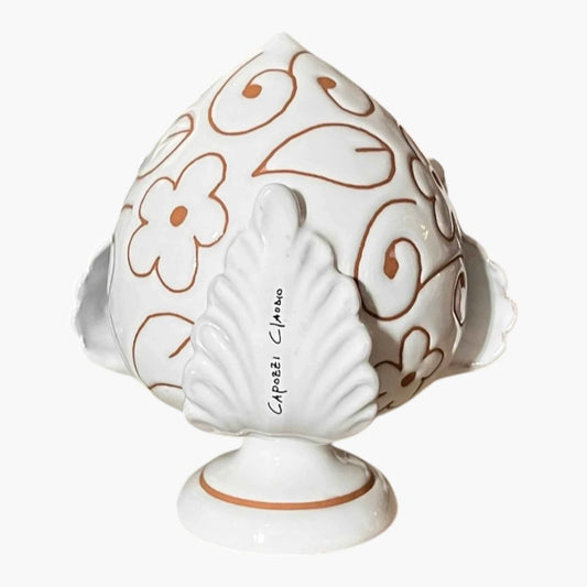 Pumo 13 cm — Fiori | Maiolica Incisa Artigianale Puglia
