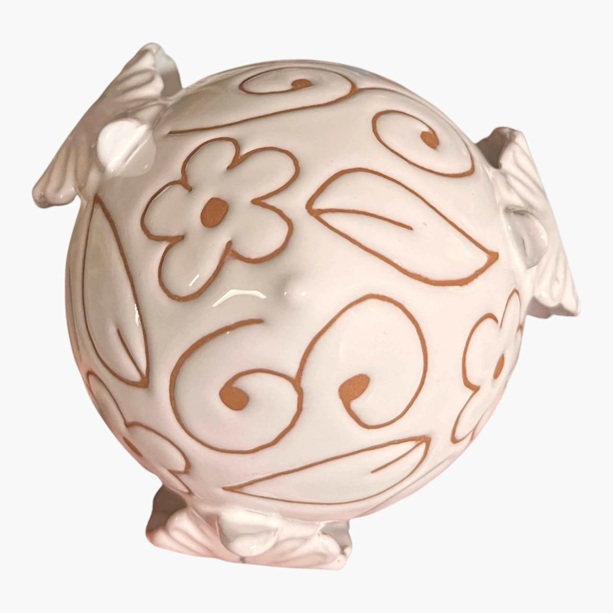 Pumo 13 cm — Fiori | Maiolica Incisa Artigianale Puglia