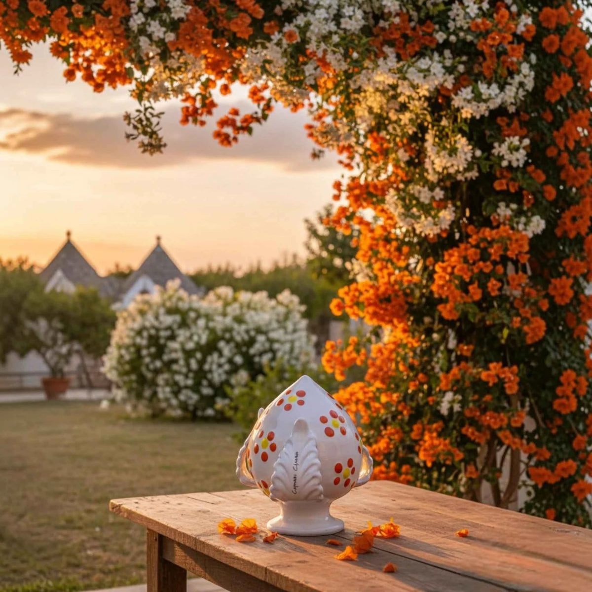 Pumo Pugliese Decorato a Mano – Fiori in Rilievo